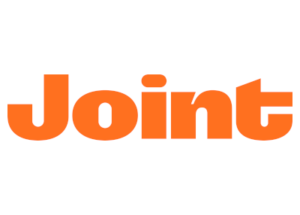 Joint logo in bold orange typography on a white background
